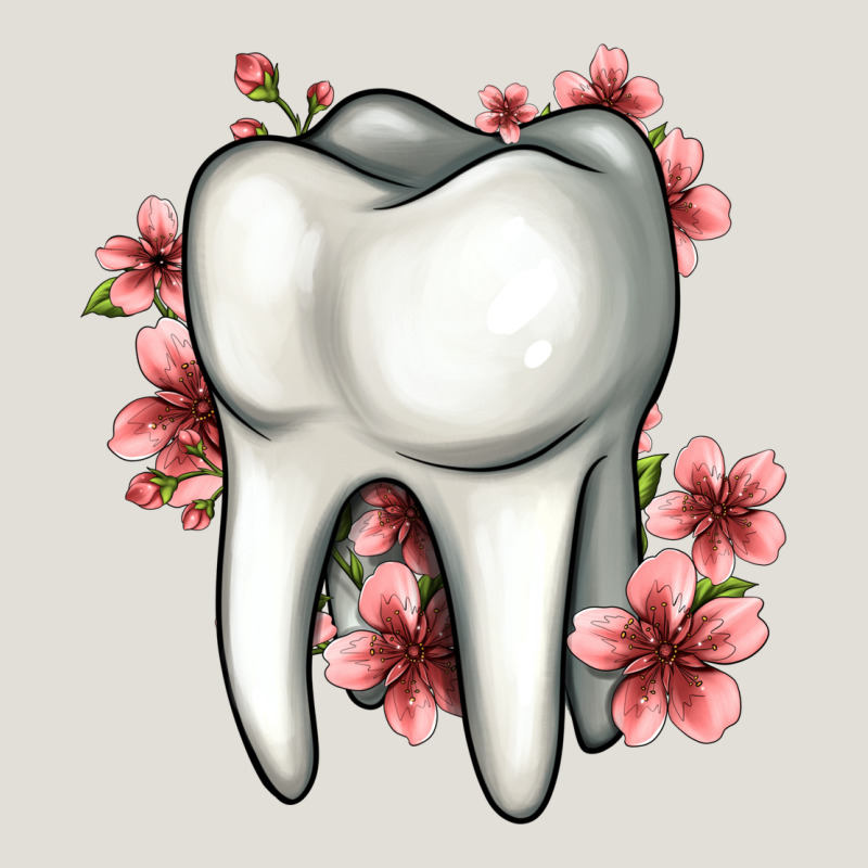 Floral Tooth Heavy Core Tee by Jasminsmagicworld | Teevron