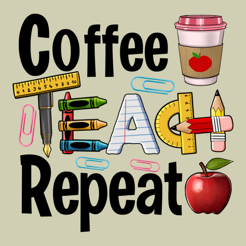 Coffee Teach Repeat Heavy Core Tee by BarkalooDesign | Teevron