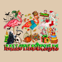 Happy Hallothanksmas Flamingo Heavyweight Sweatshirt | Teevron
