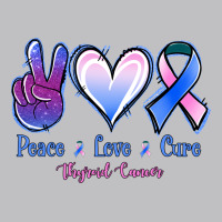 Peace Love Cure Thyroid Cancer Long Sleeve Tee | Teevron