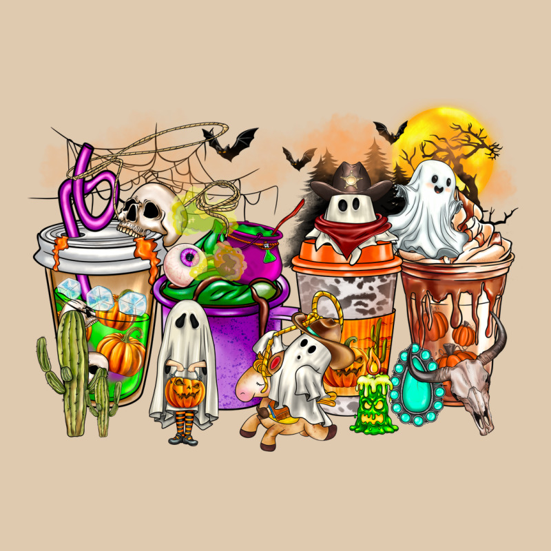 Halloween Western Boo Coffee Cups Heavyweight Sweatshirt by CowhideDigitalArt | Teevron