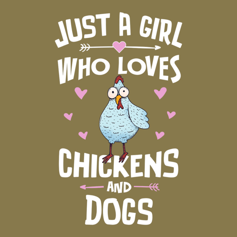 Just A Girl Who Loves Chickens And Dogs Gift Women Premium Hoodie by trangStudio | Teevron