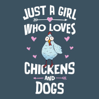 Just A Girl Who Loves Chickens And Dogs Gift Women Urban Heavy Tee | Teevron
