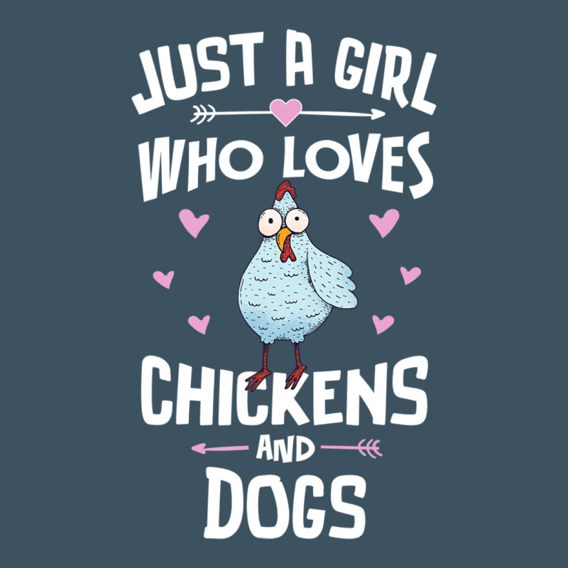 Just A Girl Who Loves Chickens And Dogs Gift Women Urban Heavy Tee by trangStudio | Teevron