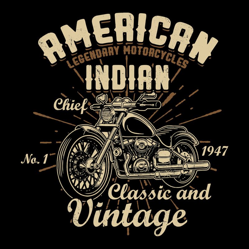 Retro Vintage American Motorcycle Indian For Old Biker Urban Heavy Tee by trangStudio | Teevron