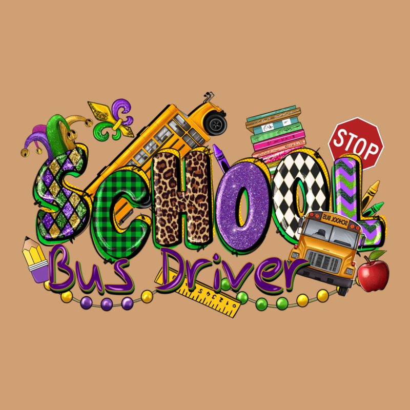 School Bus Driver Mardi Gras Vintage Tee by CowGirlArtShop | Teevron