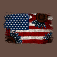 Distressed Sunflower American Flag Long Sleeve Tee | Teevron
