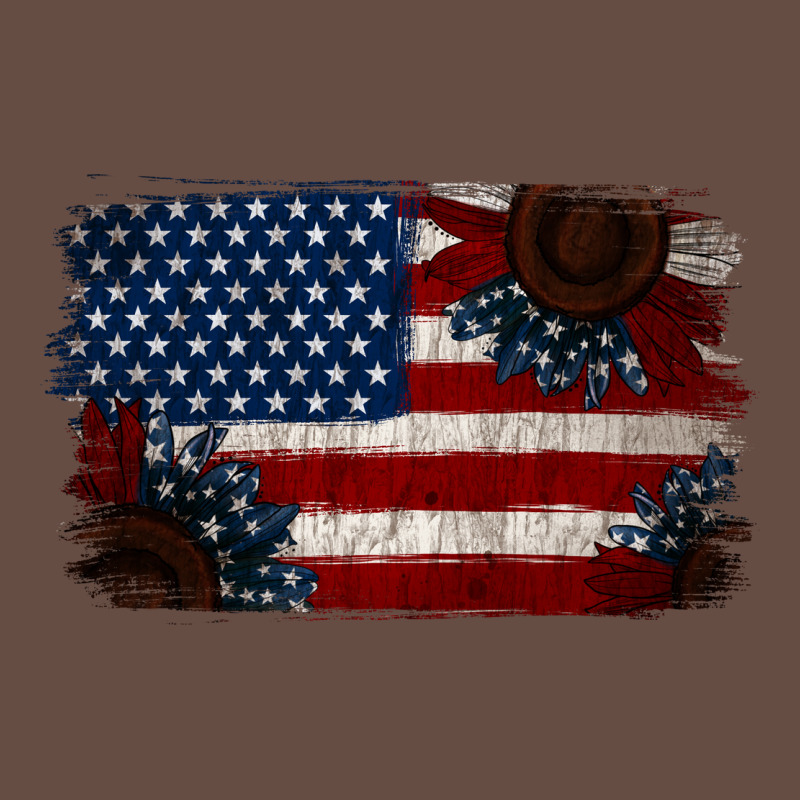 Distressed Sunflower American Flag Long Sleeve Tee by Jasminsmagicworld | Teevron