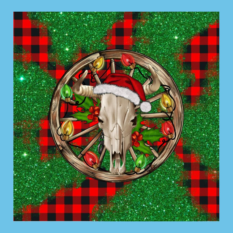 Christmas Bull Skull Premium Sweatshirt by BarkalooDesign | Teevron
