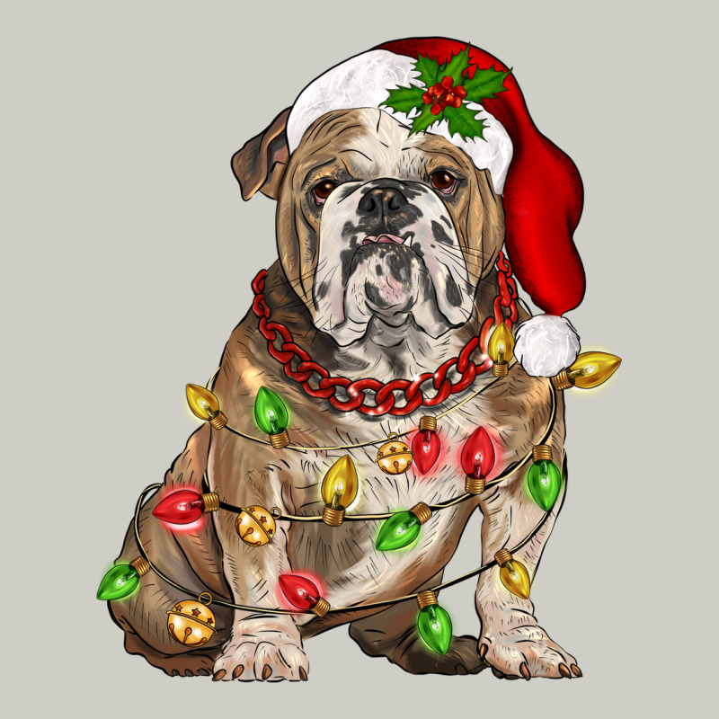 Christmas English Bulldog Heavyweight Hoodie by BarkalooDesign | Teevron