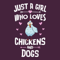 Just A Girl Who Loves Chickens And Dogs Gift Women Premium Tee | Teevron
