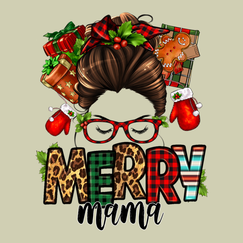 Christmas Merry Mama Messy Bun Heavy Core Tee by Jasminsmagicworld | Teevron