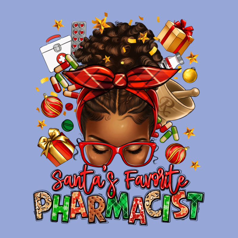 Santas Favorite Pharmacist Afro Messy Bun Classic Tee by texasbilliewilder | Teevron