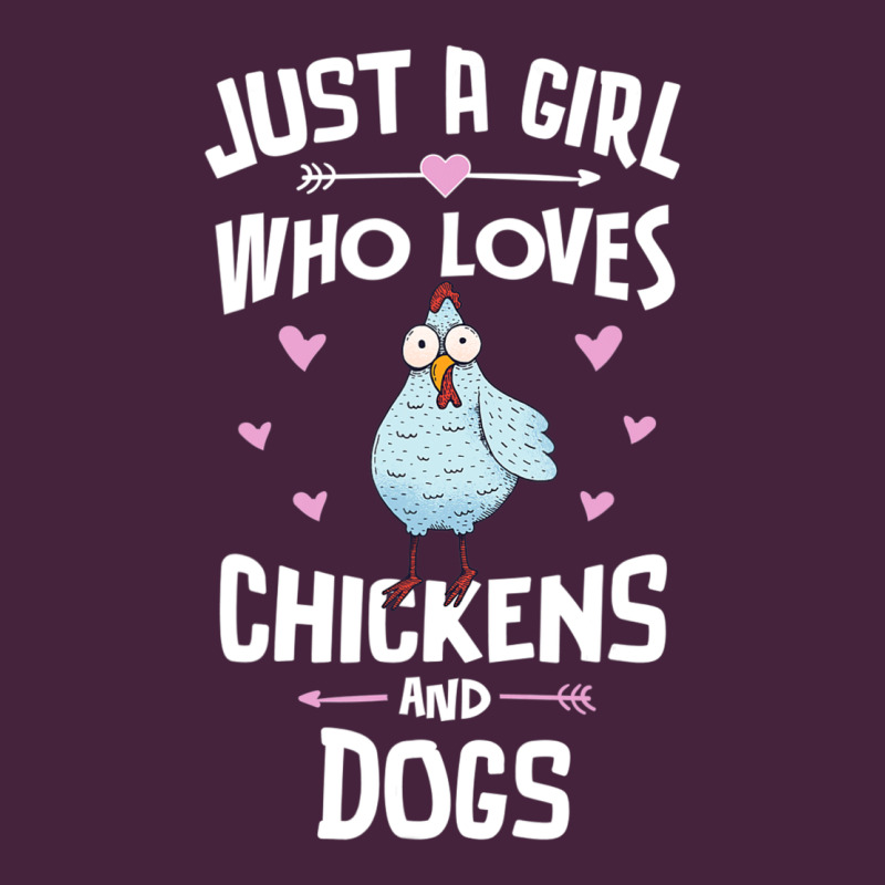Just A Girl Who Loves Chickens And Dogs Gift Women Long Sleeve Tee by trangStudio | Teevron