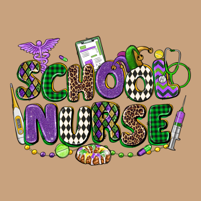 School Nurse Mardi Gras Vintage Tee by CowGirlArtShop | Teevron
