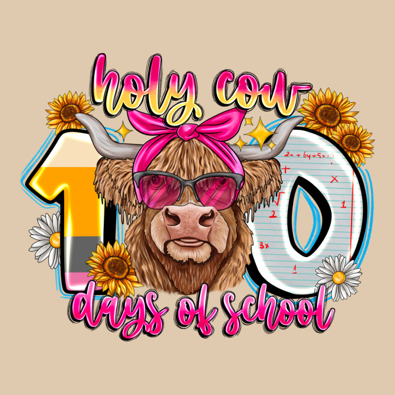 Holy Cow 100 Days Of School Heavyweight Sweatshirt by CowhideDigitalArt | Teevron