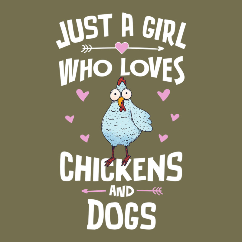 Just A Girl Who Loves Chickens And Dogs Gift Women Vintage Hoodie by trangStudio | Teevron