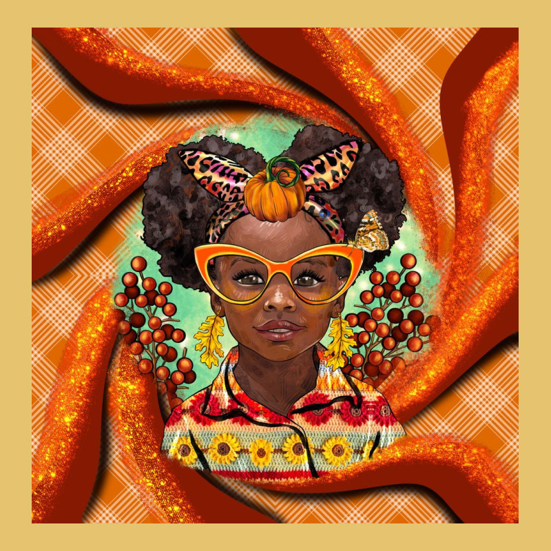 Fall African Girl Premium Sweatshirt by BarkalooDesign | Teevron