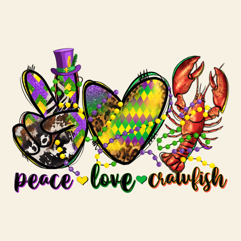 Peace Love Crawfish Mardi Gras Vintage Tee by CowGirlArtShop | Teevron