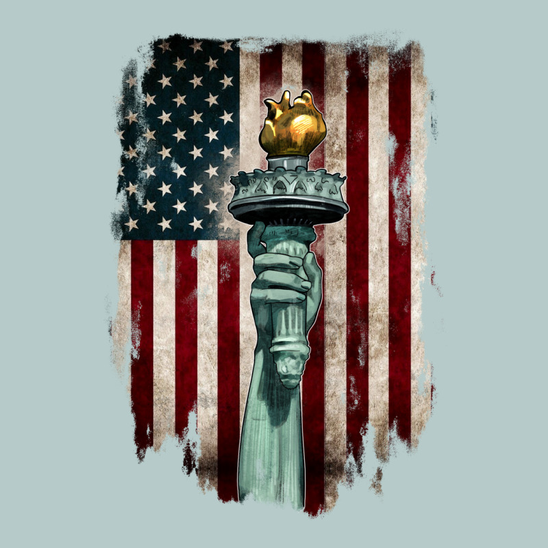 Statue Of Liberty Torch Heavy Core Tee by BarkalooDesign | Teevron