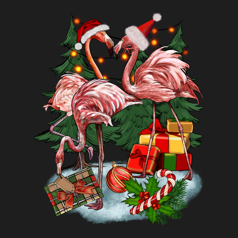 Christmas Flamingo Heavyweight Hoodie by BarkalooDesign | Teevron