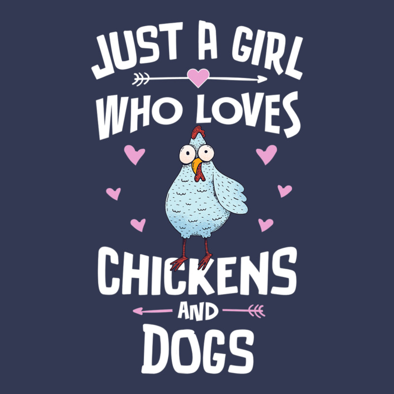 Just A Girl Who Loves Chickens And Dogs Gift Women Heavyweight Hoodie by trangStudio | Teevron
