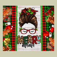 Christmas Merry Mama Messy Bun Heavy Core Tee | Teevron