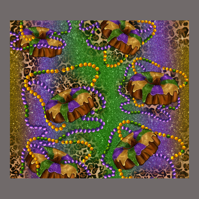Mardi Gras King Cake Leopard Urban Heavy Tee by RanaPortraitStore | Teevron