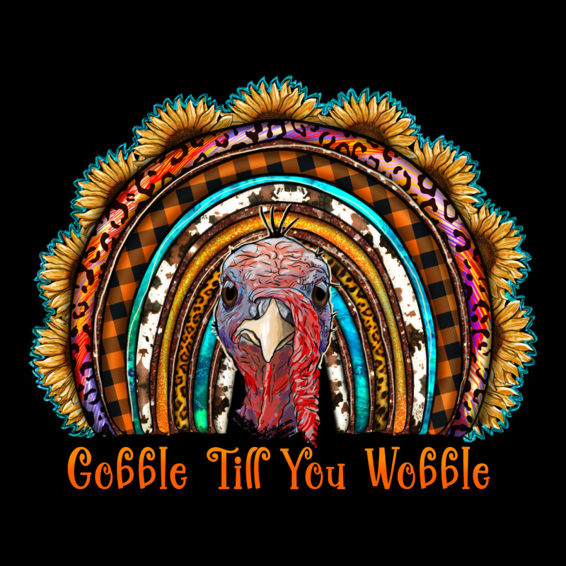 Gobble Till You Wobble Thanksgiving Rainbow Premium Tee by RanaPortraitStore | Teevron