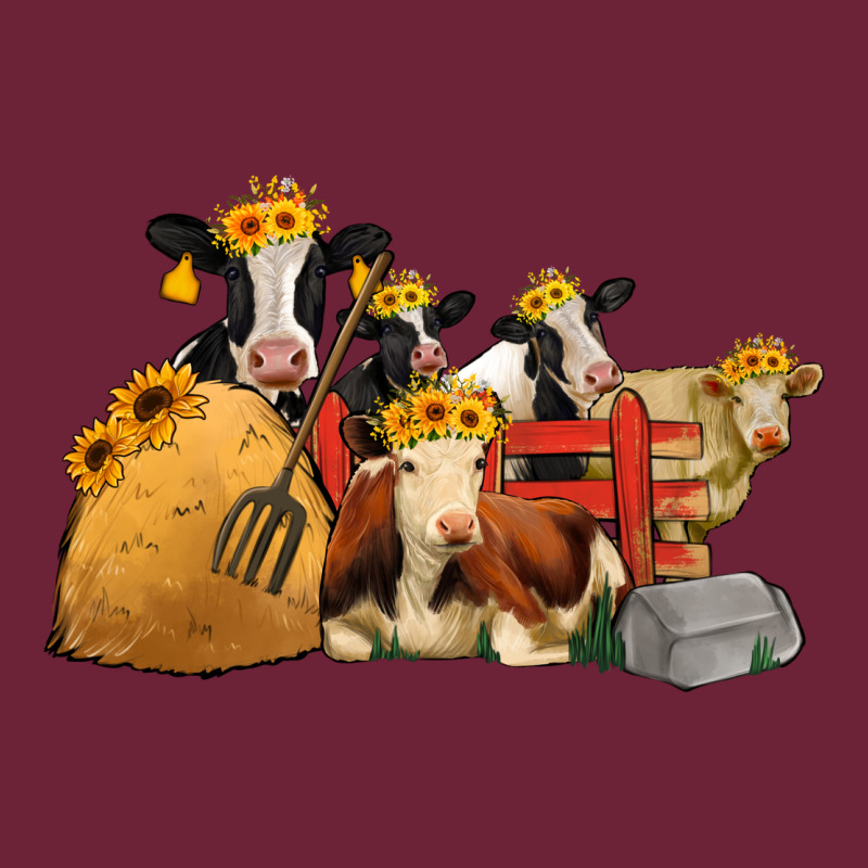 Cows With Sunflower Headbands Long Sleeve Tee by Jasminsmagicworld | Teevron