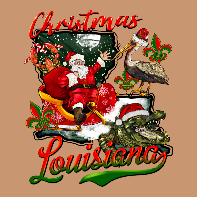 Louisiana Christmas With Santa Heavyweight Hoodie by BarkalooDesign | Teevron