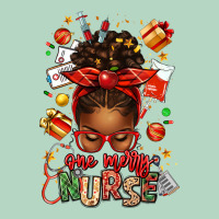 One Merry Nurse Afro Messy Bun Classic Tee | Teevron