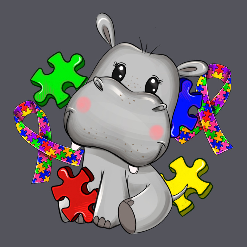 Autism Hippopotamus Vintage Hoodie by CowGirlArtShop | Teevron
