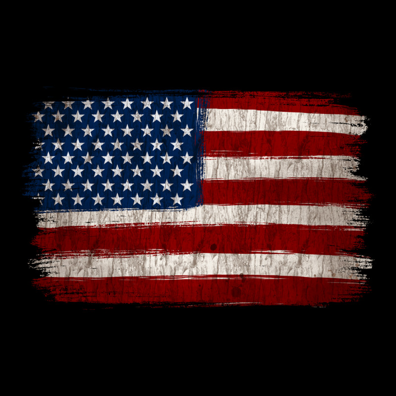 Distressed American Flag Long Sleeve Tee by Jasminsmagicworld | Teevron