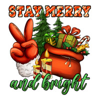 stay merry and bright peace hand | Teevron