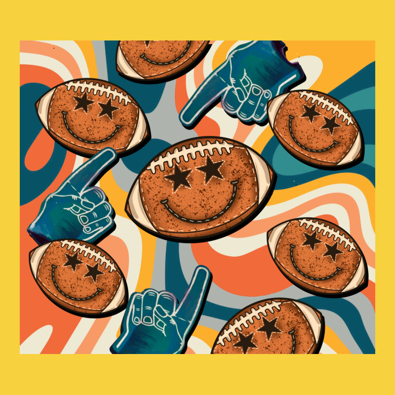 Football Smiley Face Premium Sweatshirt by BarkalooDesign | Teevron