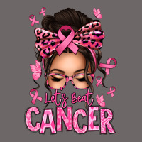 Lets Beat Cancer Afro Messy Bun Classic Tee | Teevron