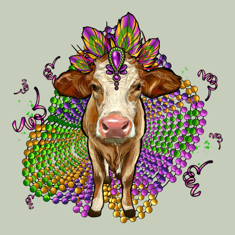 Simmental Mardi Gras Long Sleeve Tee by OliviaCreatesArt | Teevron