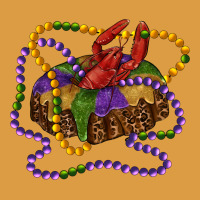 Mardi Gras Craw Fish King Cake With Leopard Urban Heavy Tee | Teevron