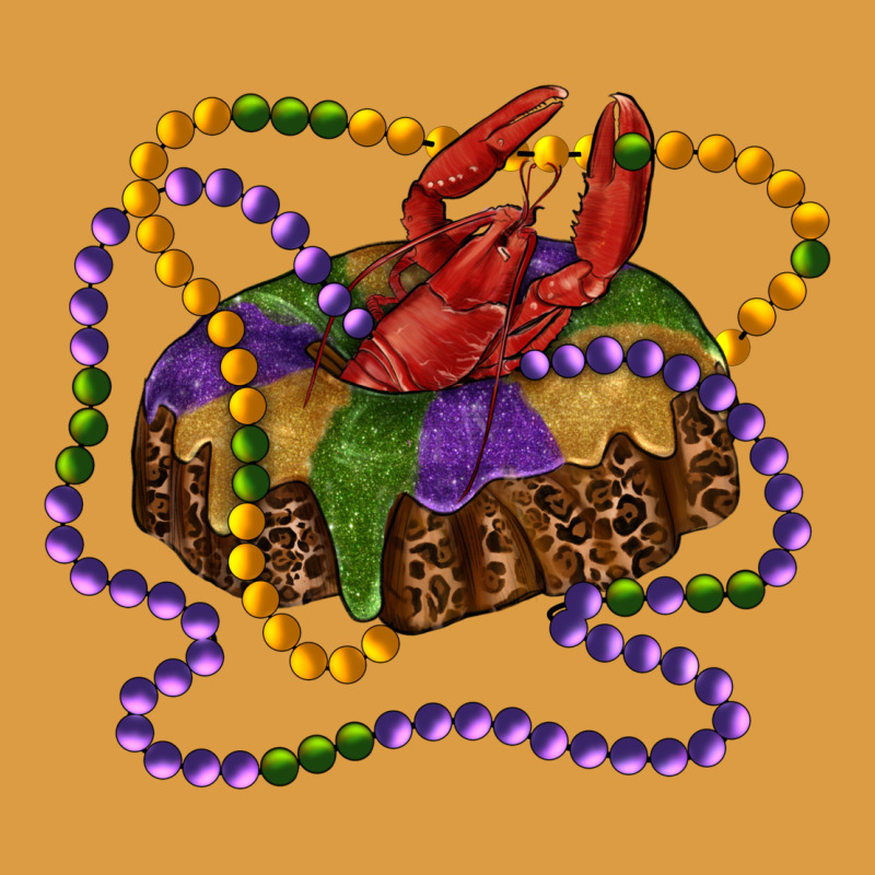 Mardi Gras Craw Fish King Cake With Leopard Urban Heavy Tee by RanaPortraitStore | Teevron