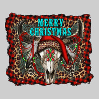 Merry Christmas Bull Skull Premium Tee | Teevron