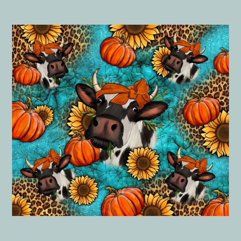 Autumn Pumpkins Holstein Cow Heavy Core Tee by Jasminsmagicworld | Teevron