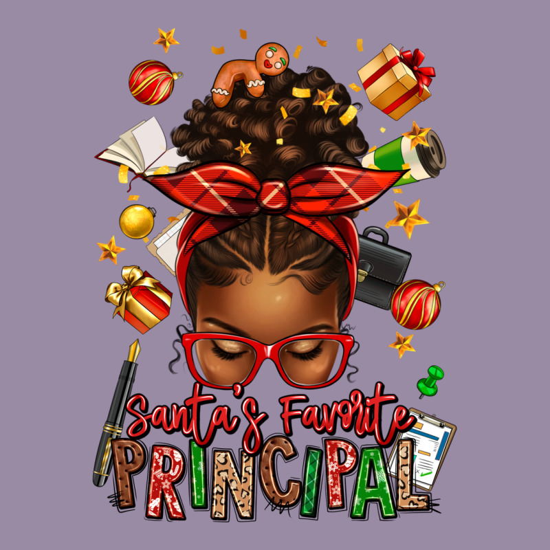 Santas Favorite Principal Afro Messy Bun Classic Tee by texasbilliewilder | Teevron