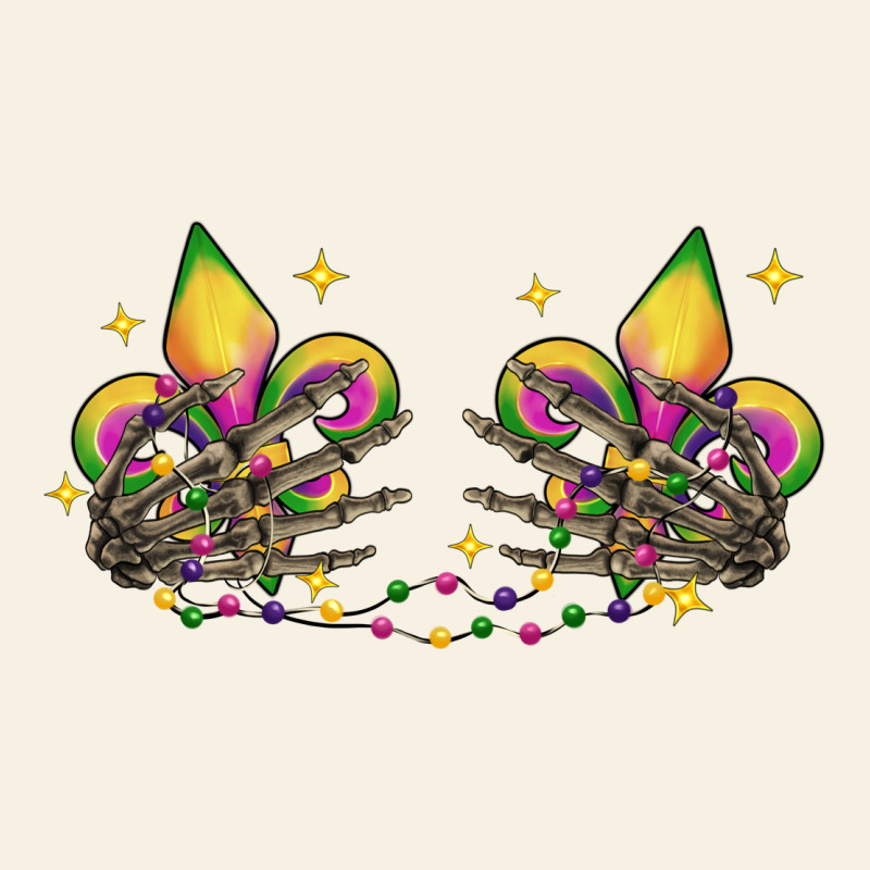 Skeleton Hands Mardi Gras Vintage Tee by CowGirlArtShop | Teevron
