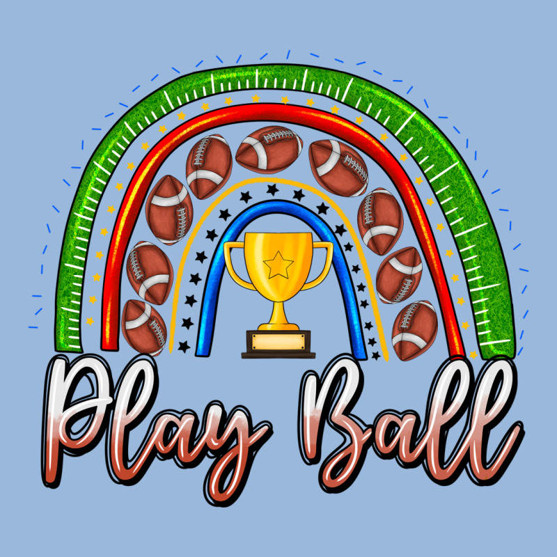 Play Ball Football Rainbow Premium Hoodie by CowhideDigitalArt | Teevron