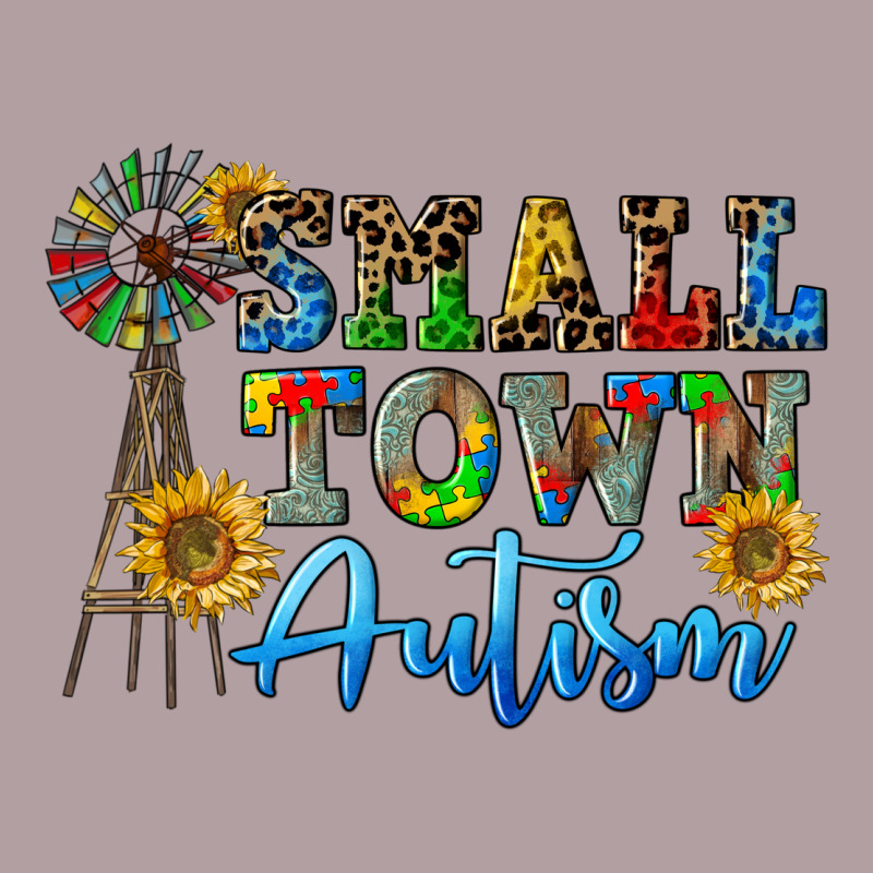 Small Town Autism Vintage Hoodie by CowGirlArtShop | Teevron