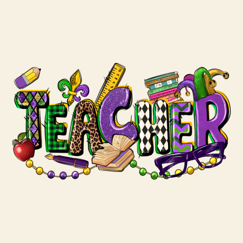 Teacher Mardi Gras Vintage Tee by CowGirlArtShop | Teevron