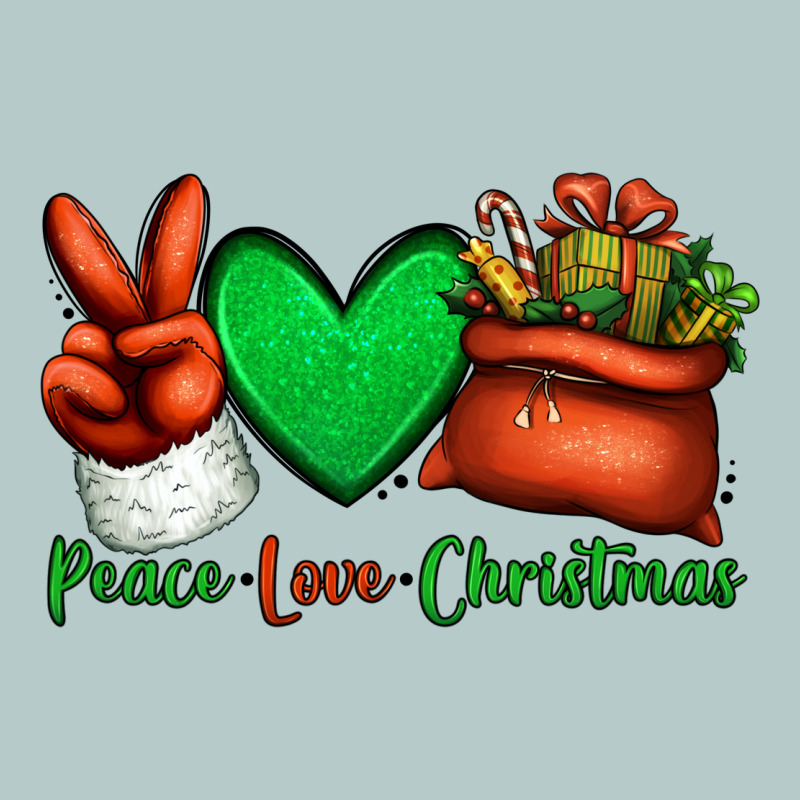 Peace Love Christmas Santa Claus Hand Heavy Core Tee by Jasminsmagicworld | Teevron