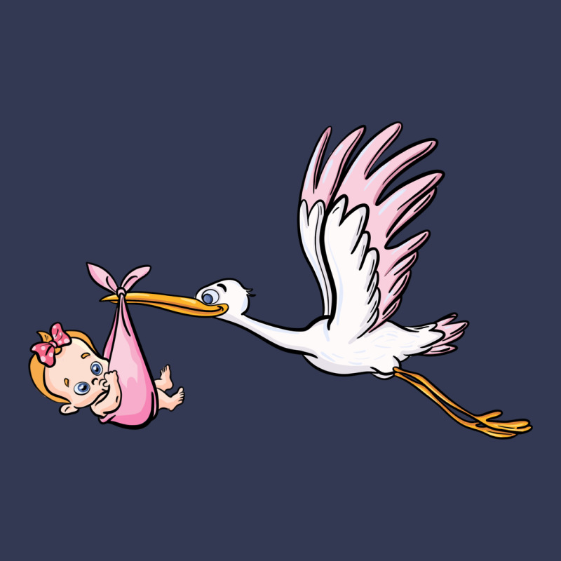 Stork With Baby Girl Heavyweight Hoodie by BarkalooDesign | Teevron