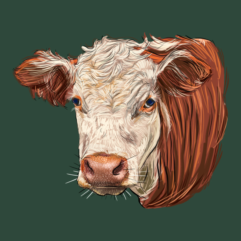 Hereford Cow Face Zipper Hoodie by LillyAllenDesigns | Teevron